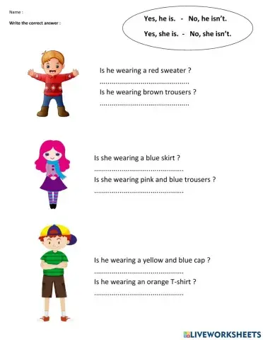 Is he-she wearing..?