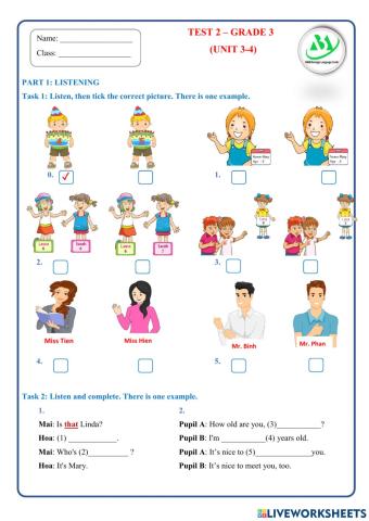 Review unit 3+4  grade 3