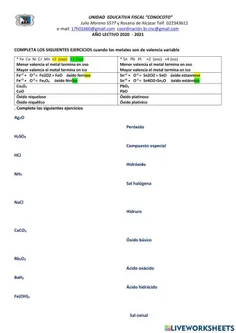 Química Inorgánica 2BGU