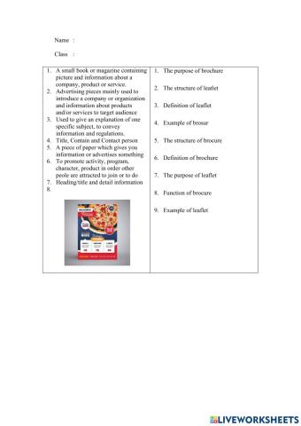 Brochure and Leaflet exercise