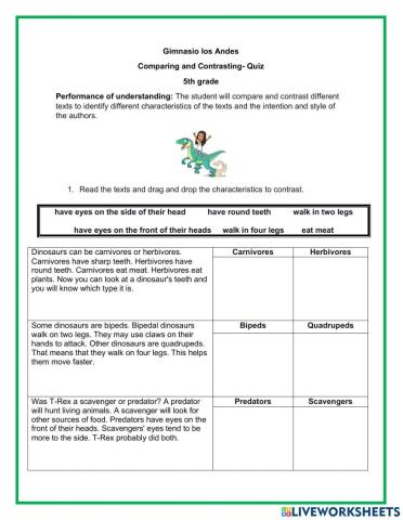 Comparing and Contrasting