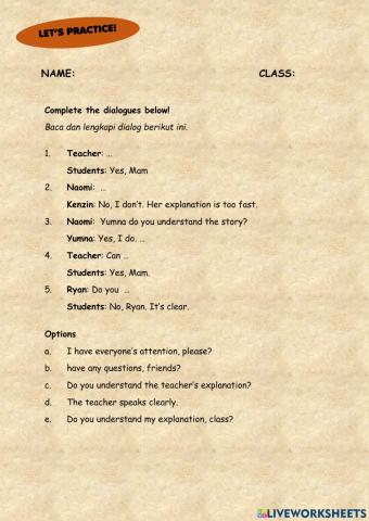 Kelas 8 Unit 1 Pelajaran 1