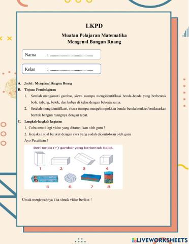 Mengenal Bangun Ruang