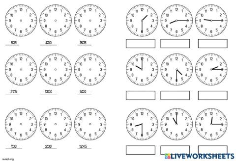 Las horas del reloj 2