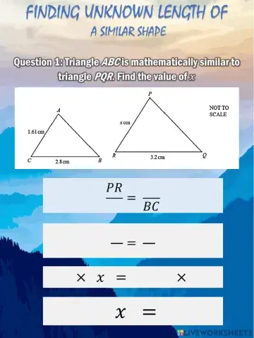 Finding unknown length of a similar shape