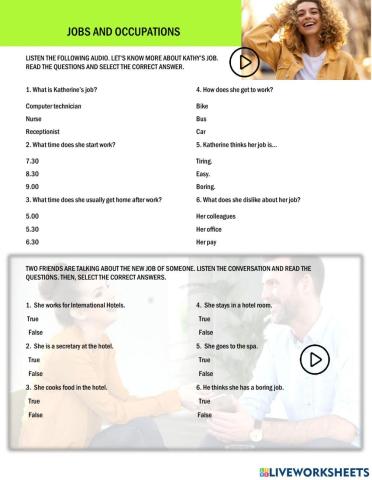 Jobs and Occupations