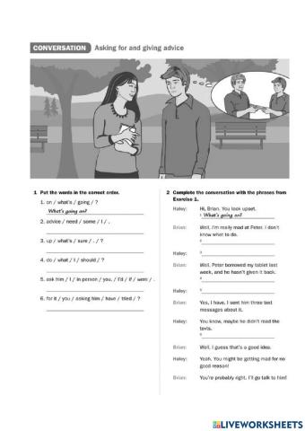 Asking for and Giving Advice