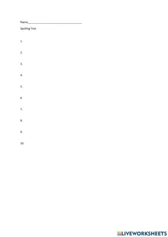 Spelling Test