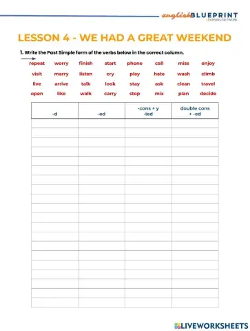 Lesson 4 - We Had a great weekend