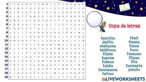 Sopa de letras 1
