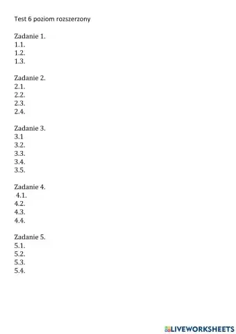 Test 6 poziom rozszerzony pearson