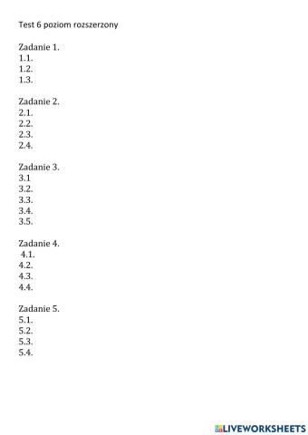 Test 6 poziom rozszerzony pearson