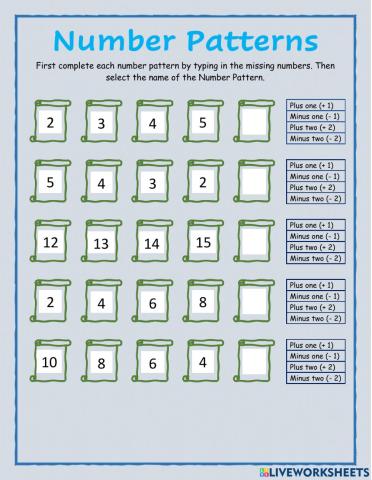 Number Patterns 1