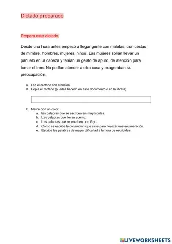 Dictado Preparado - Castellano - 01