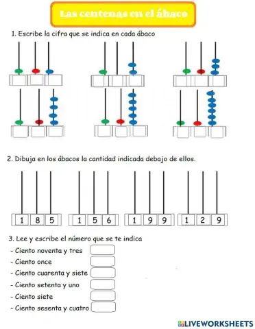 La centena en el ábaco