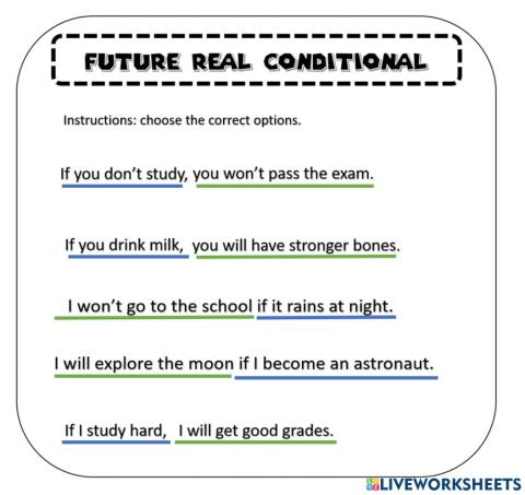 Future real conditional