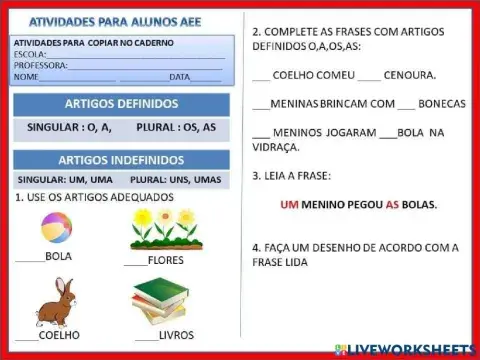 Atividades adaptadas