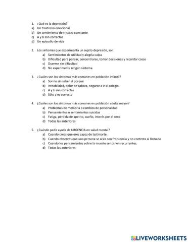 Aprende a identificar la DEPRESIÓN