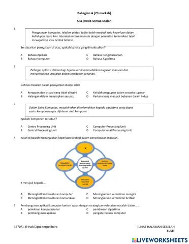 Ujian Pentaksiran 1 SK tingkatan 4