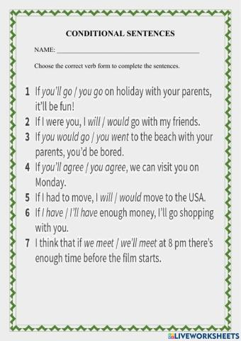 Conditional sentences