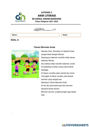 Latihan 3 AKM Literasi