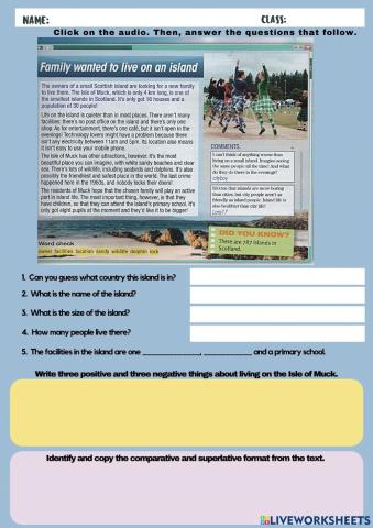 Reading comprehension