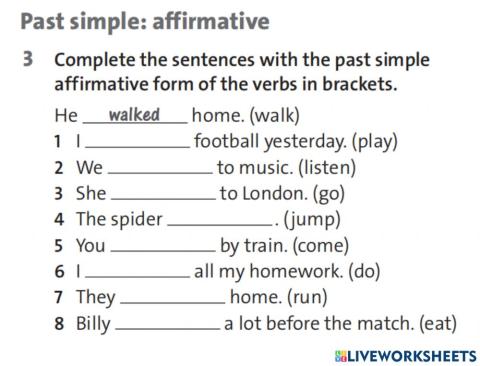 Simple Past Tense