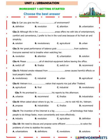 G12Vocabulary Unit 2 getting started