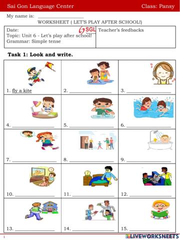 Let's play after school