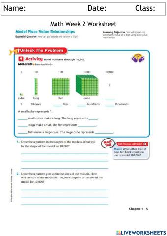 Math Chapter 1 Place Value