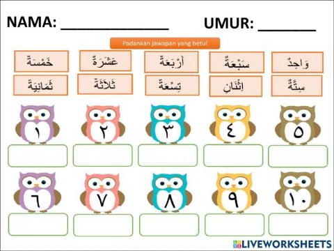 Mari mengenal nombor dalam bahasa arab