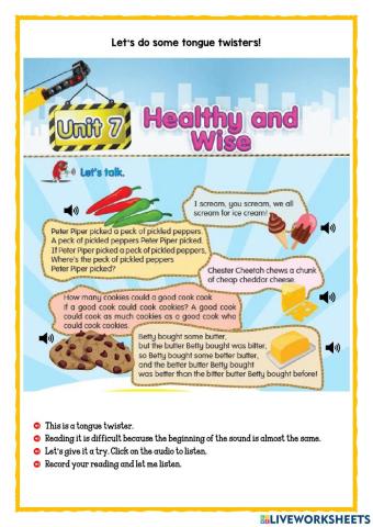 Unit 7: Healthy & Wise