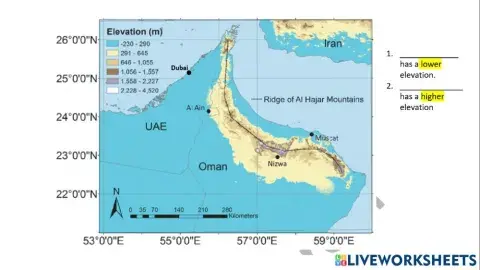 Reading a topographic map
