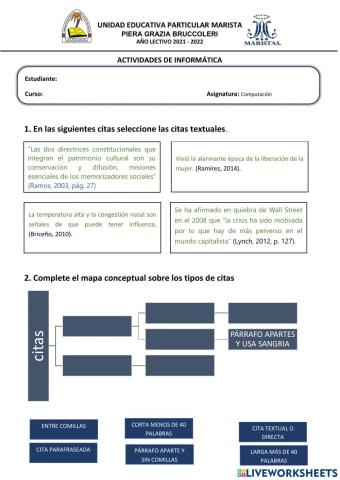 Tipos de citas referenciales