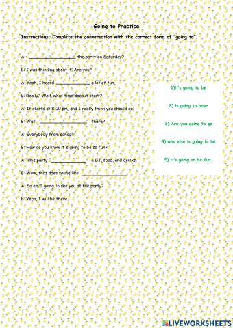 Going to Conversation Practice