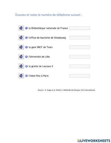 Phonétique : les nombres