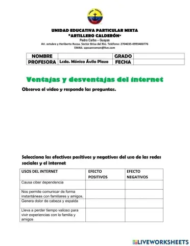 Ventajas y desventajas de las redes sociales y el internet