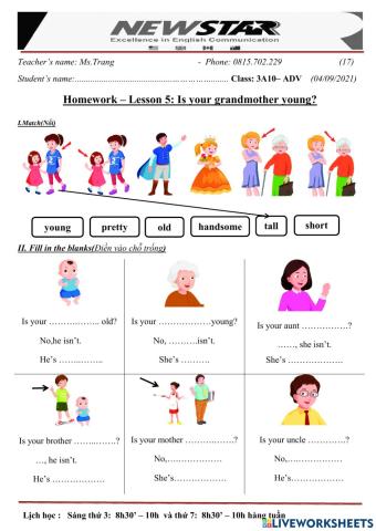 3A10-Lesson 5- Is your grandmother young?-04-09-2021