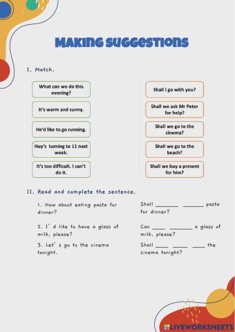 Make suggestions and requests