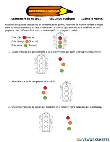 AUTOEVALUACIÓN SEGUNDO PERÍODO GRADO 4F