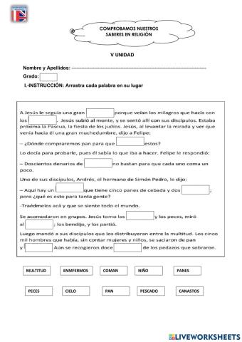 Examen Religión v Unidad