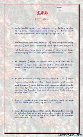 PECAHAN Latihan 3