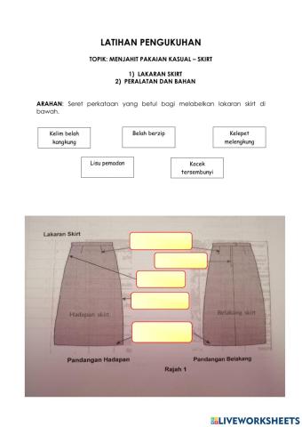 Menjahit Skirt - Latihan 1