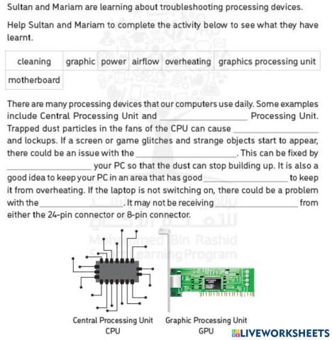 Troubleshooting for Processing device