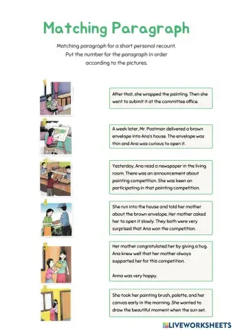 Grade 8 KD 3.11 Matching Paragraph