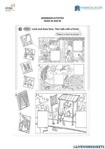Workbook activities pages 42 and 46