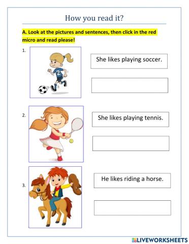 Practise reading in sentence, word, paragraph