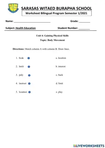 Health Education - Body Movements