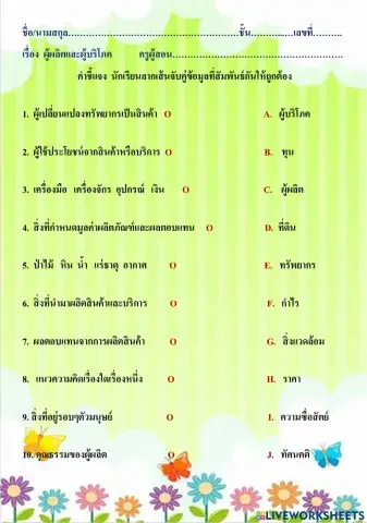 ผู้ผลิตและผู้บริโภค
