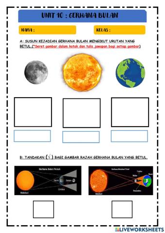 Sains t6 gerhana bulan